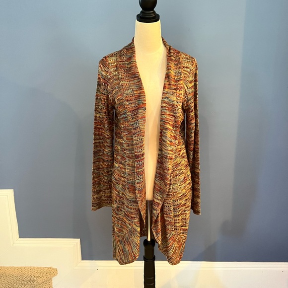 new directions Sweaters - New Long Size Small Open Stitch Multi Color Cardigan by New Directions.